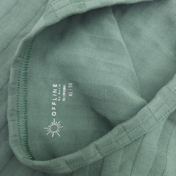 Offline by Aerie Women's OG Original Crop Tank in Green Size XL - Picture 6 of 8